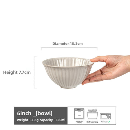 Retro Ceramic Salad Bowl Set