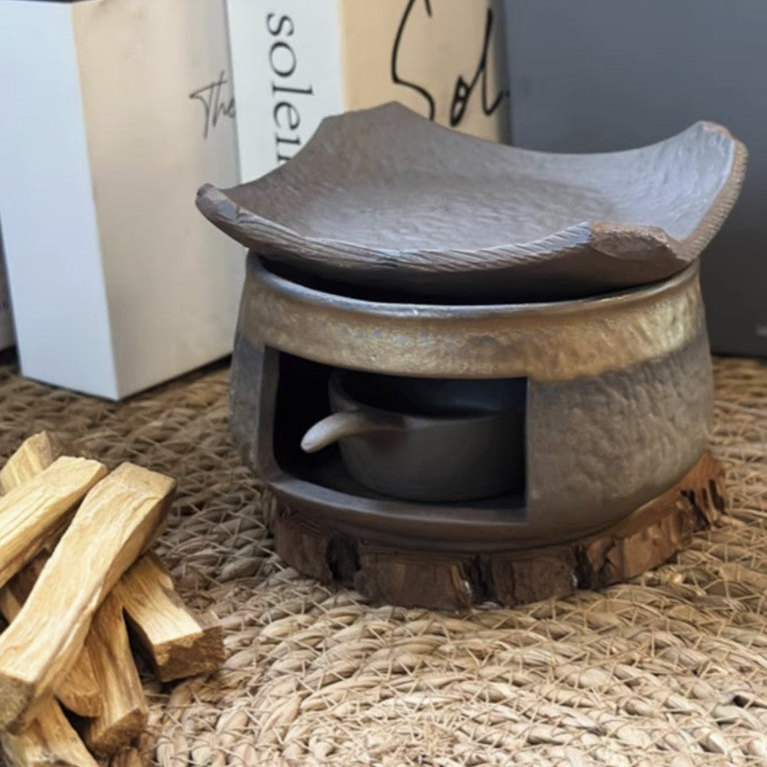 Retro Ceramic Tea Warming Stove Aromatherapy Heater