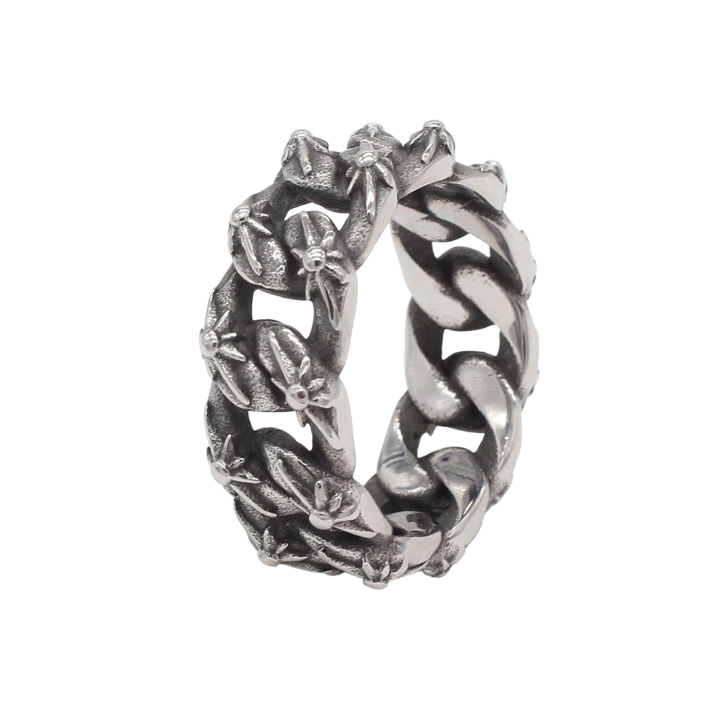 Retro Chain Titanium Steel Ring for Men