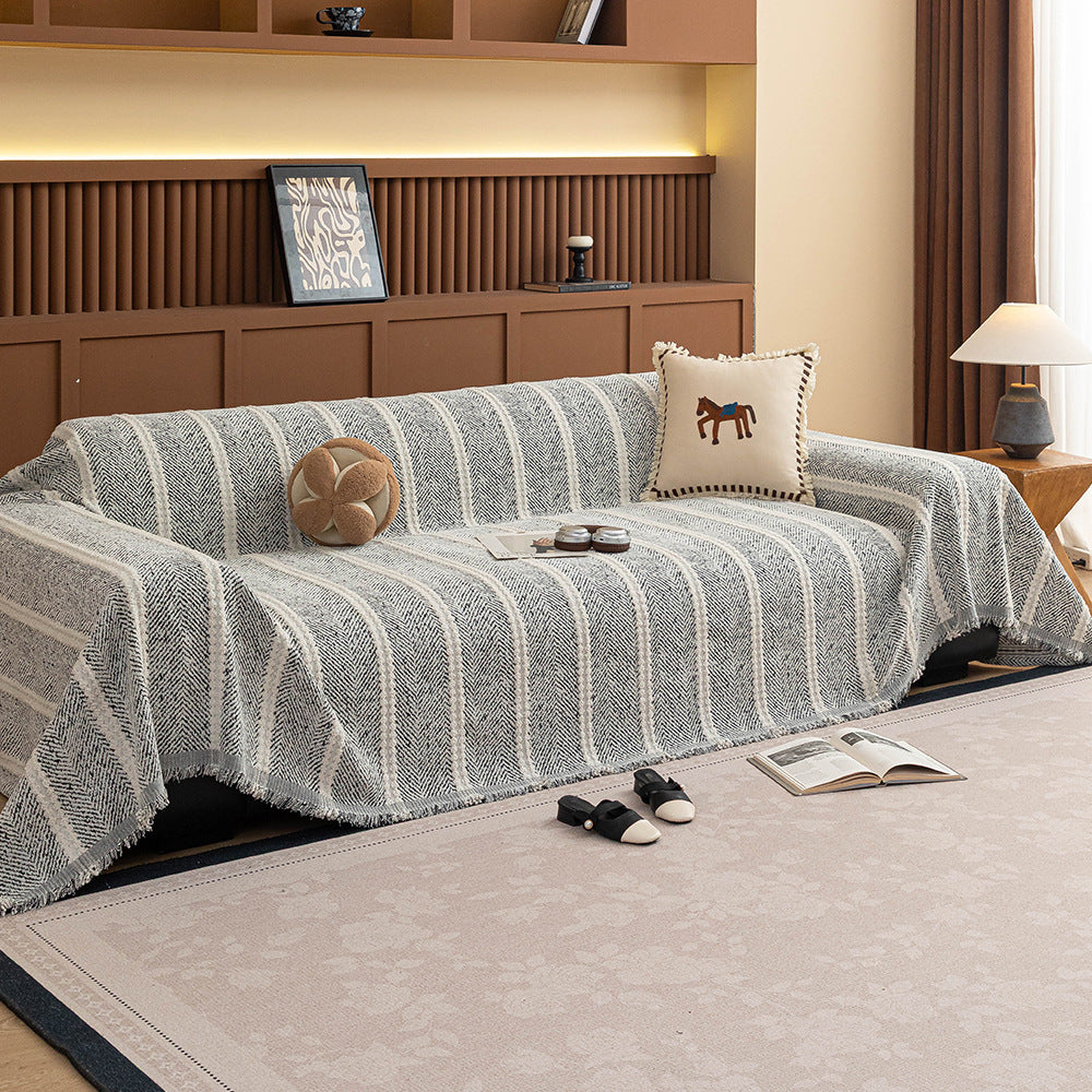 Retro chenille sofa cover
