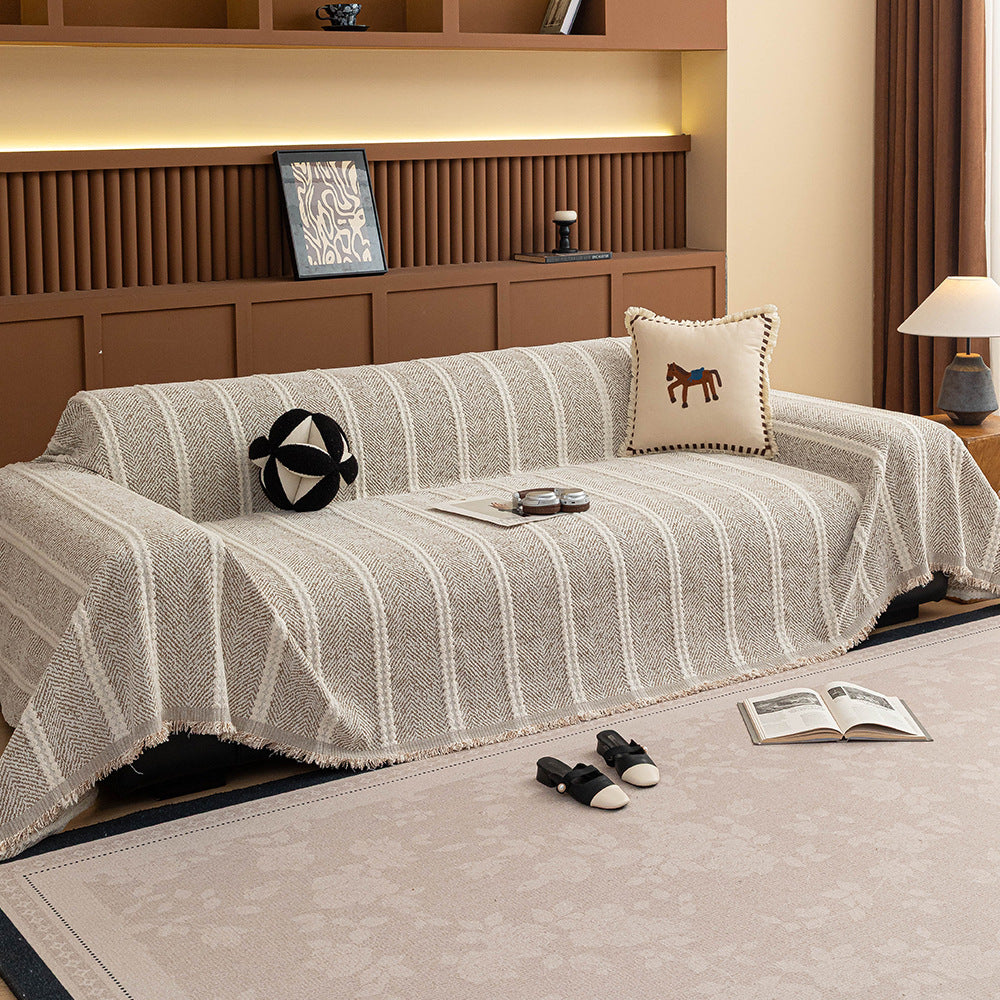 Retro chenille sofa cover