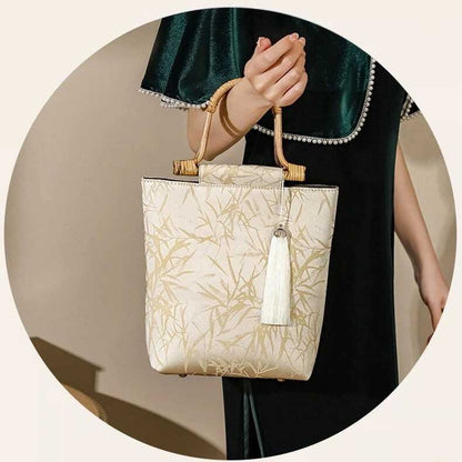 Retro Chinese Style Bamboo Handbag