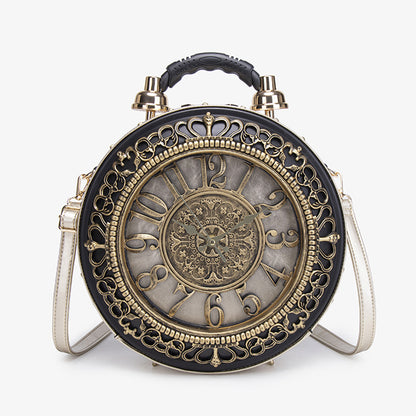Retro Clock Design Handbag