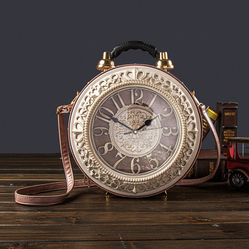 Retro Clock Design Handbag