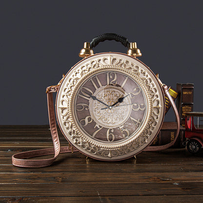 Retro Clock Design Handbag
