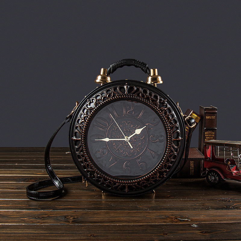Retro Clock Design Handbag