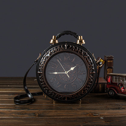 Retro Clock Design Handbag