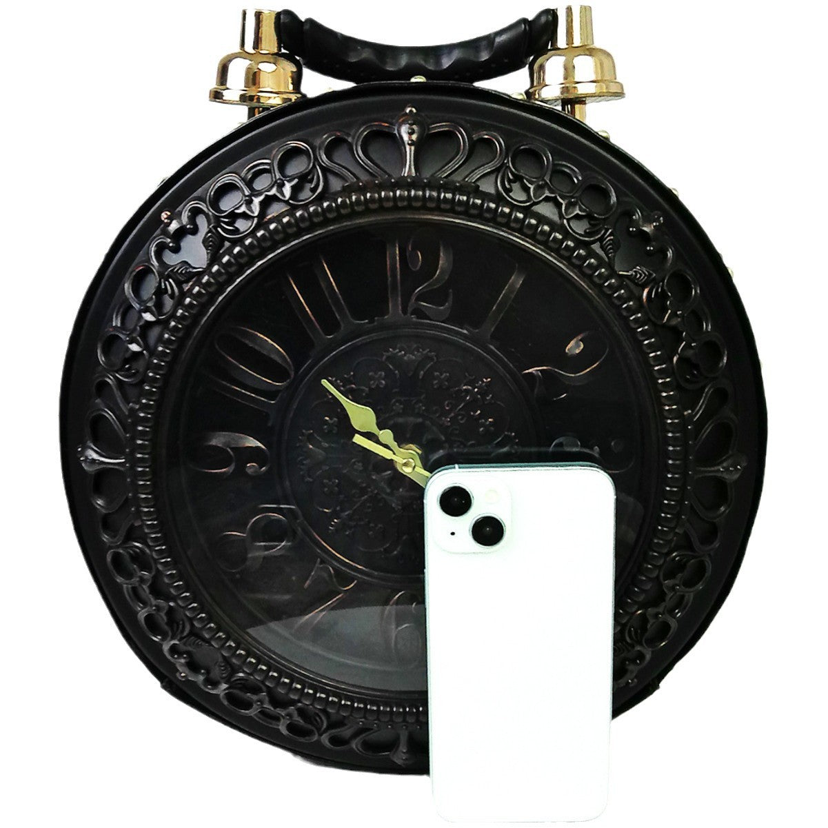 Retro Clock Design Women's Crossbody Bag