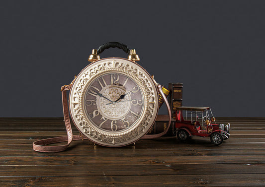 Retro Clock Design Women's Crossbody Bag