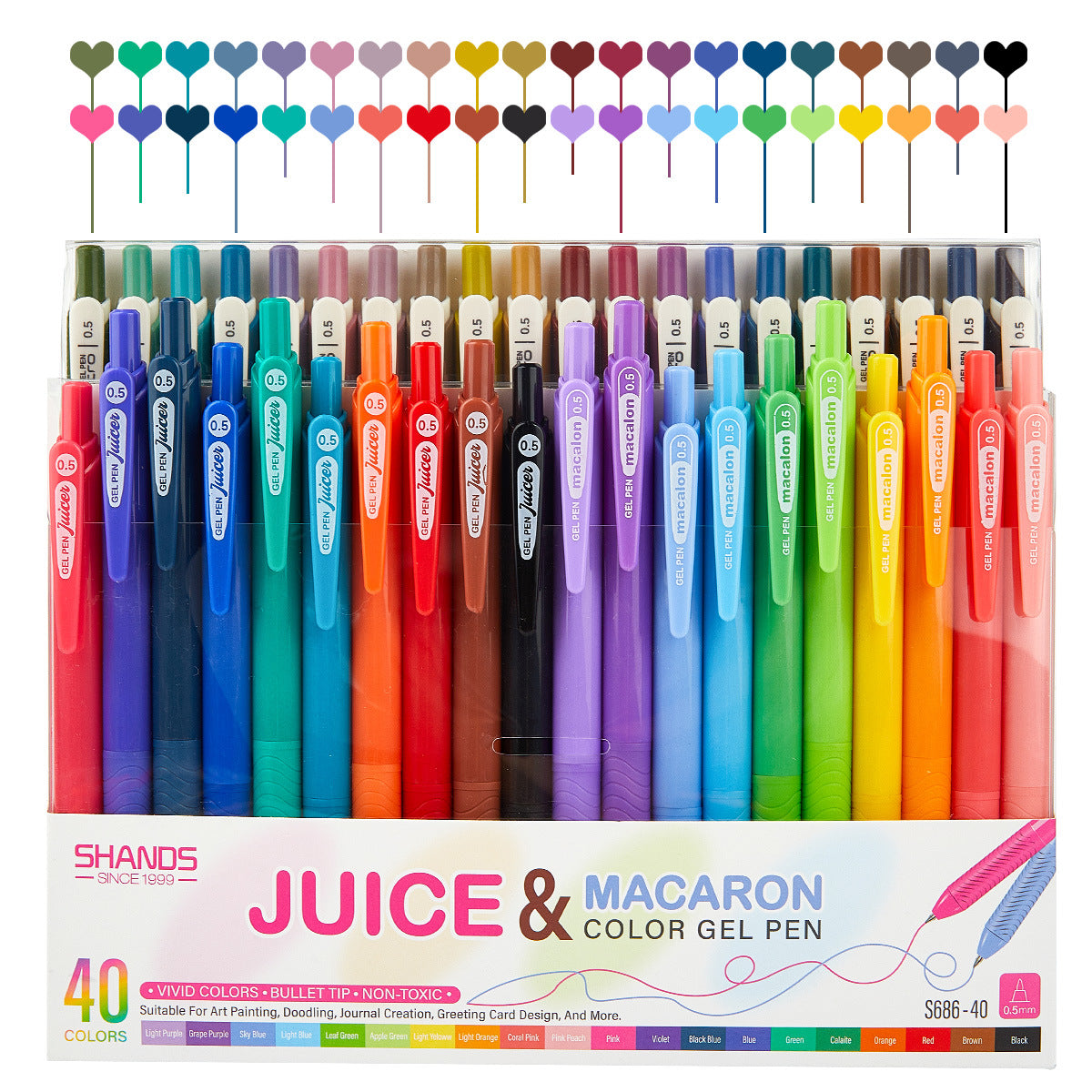 Retro Color Gel Pens for Writing and Sketching