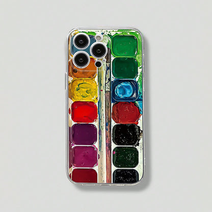 Retro color palette phone case