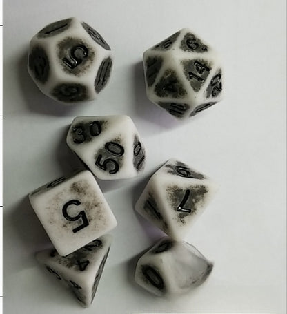 Retro Colorful Polyhedral Dice Set