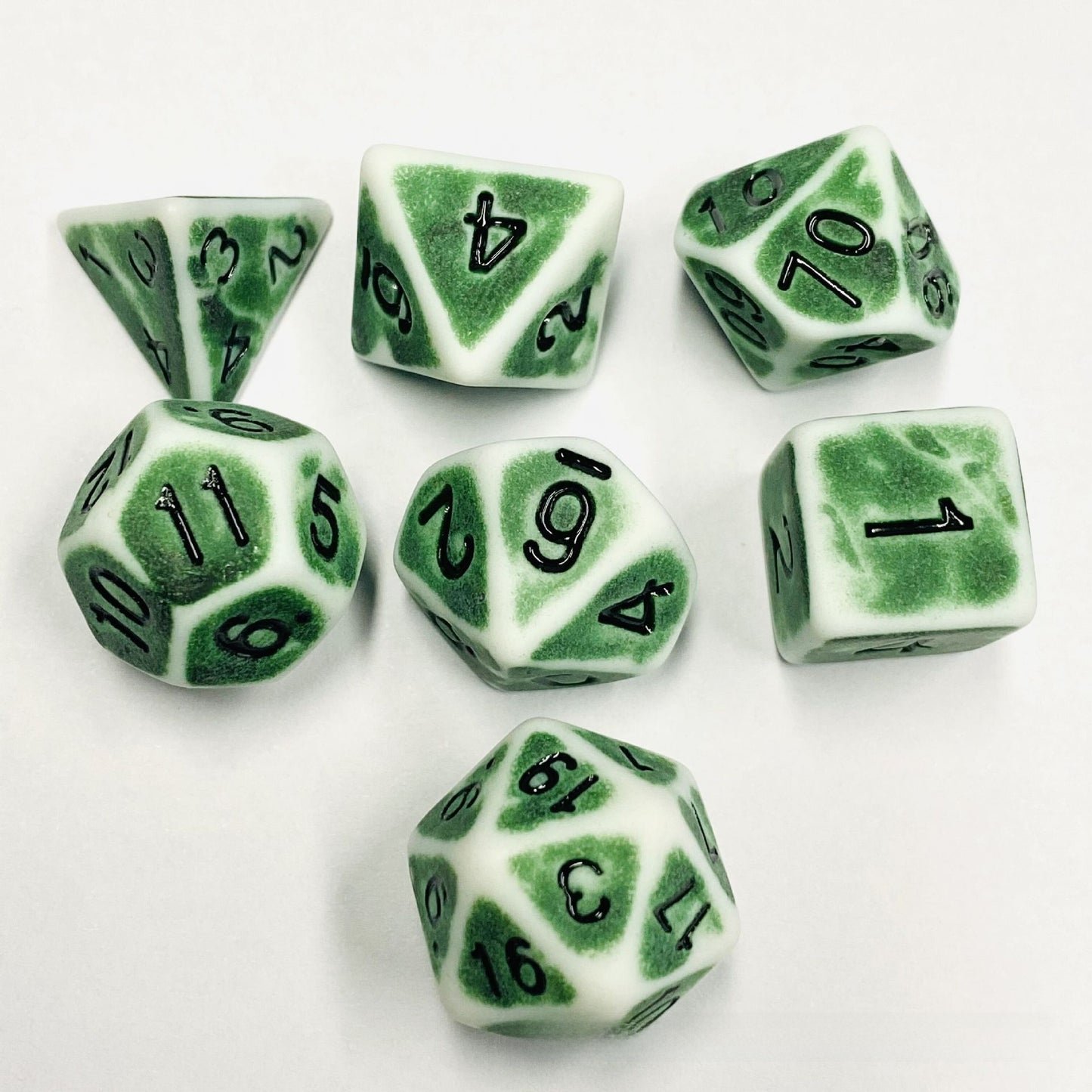 Retro Colorful Polyhedral Dice Set