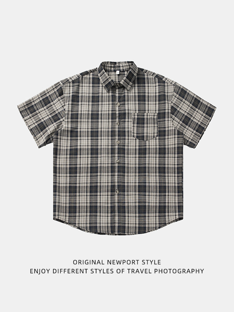 Retro Contrasting Color Shirt