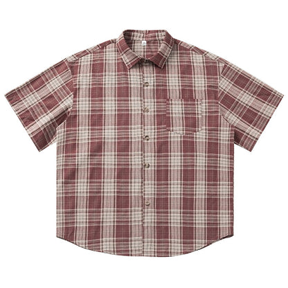 Retro Contrasting Color Shirt