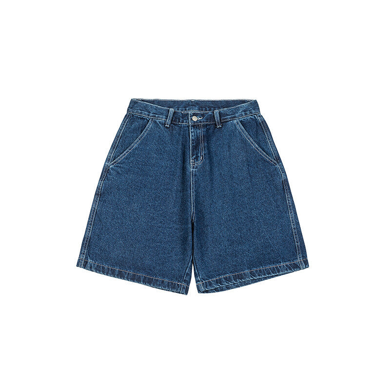 Retro Cotton Denim Shorts