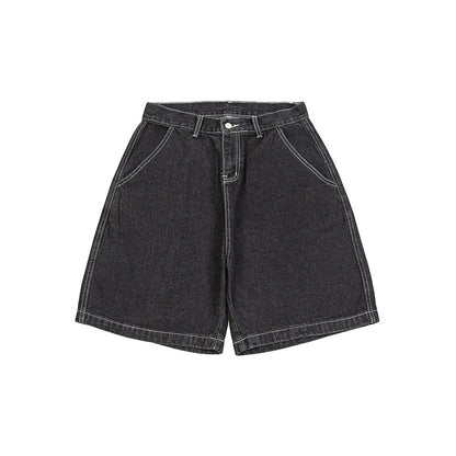 Retro Cotton Denim Shorts