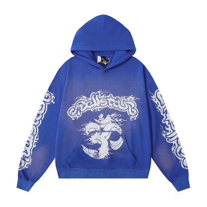 Retro Cotton Hooded Sweatshirt for Men and Women