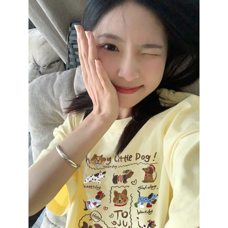 Retro Cotton Short Sleeve T Shirt