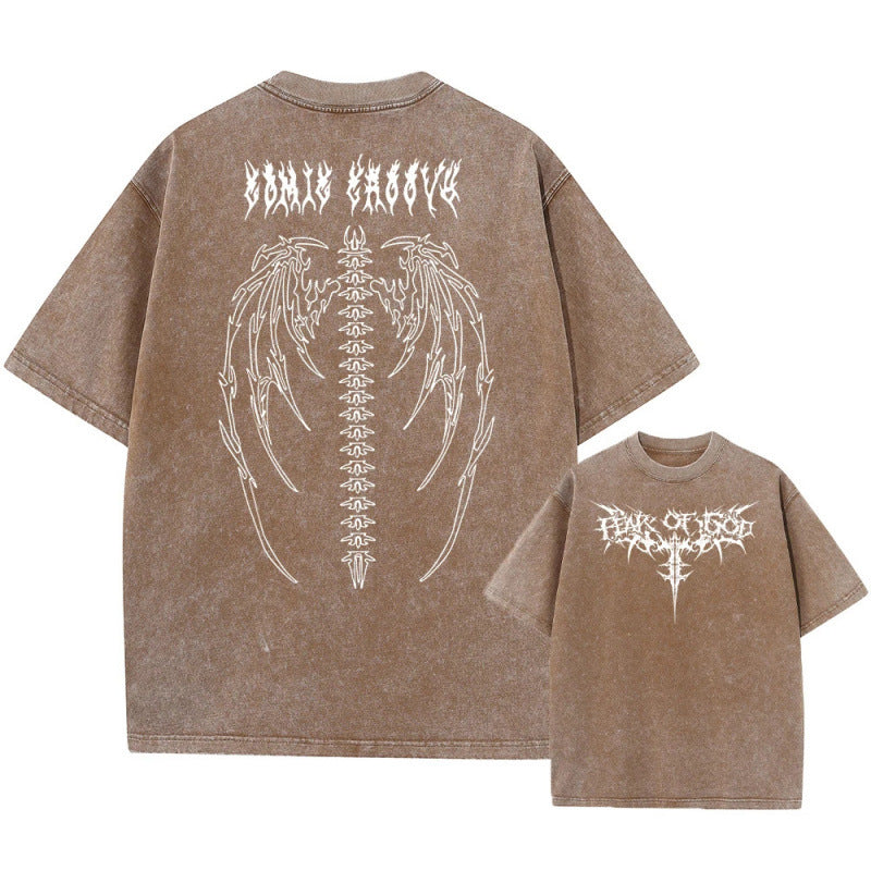 Retro cotton T-shirt