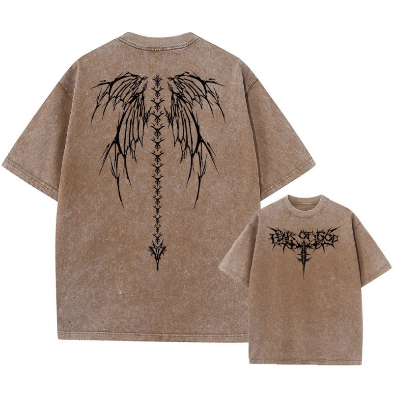 Retro cotton T-shirt