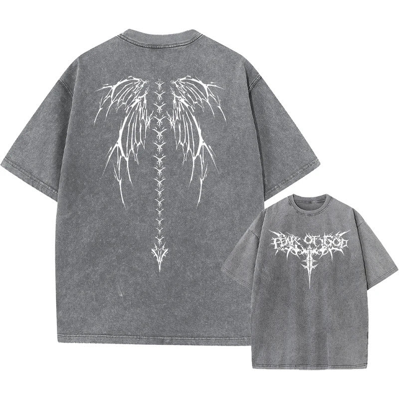 Retro cotton T-shirt