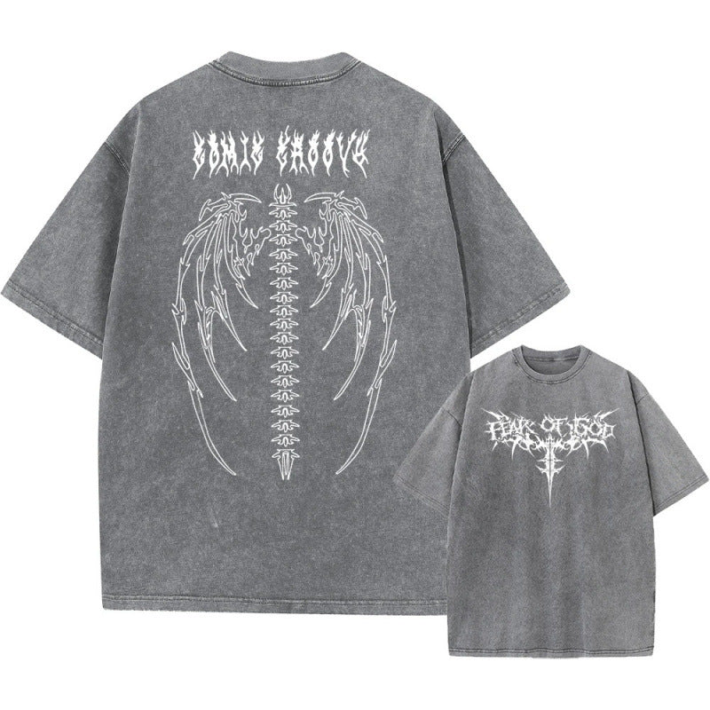 Retro cotton T-shirt