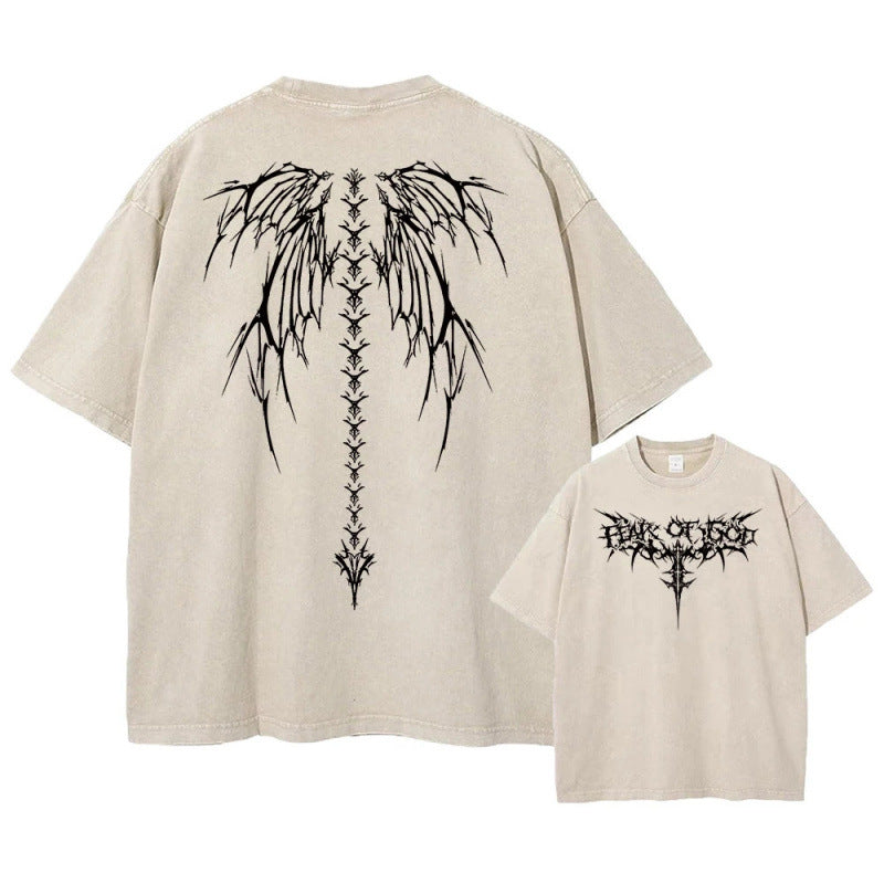 Retro cotton T-shirt