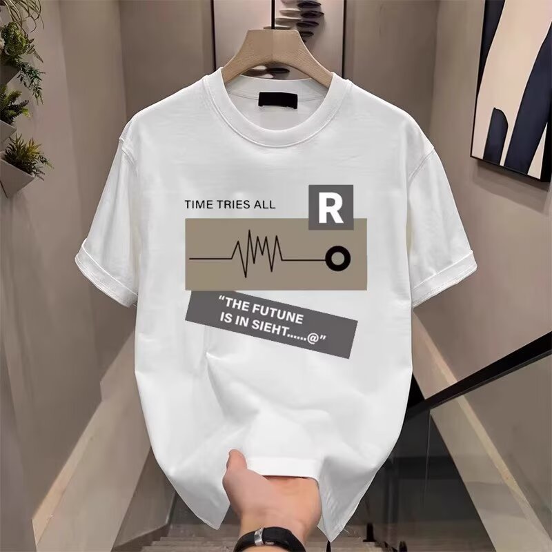 Retro Cotton T-Shirt Loose Fit Short Sleeve