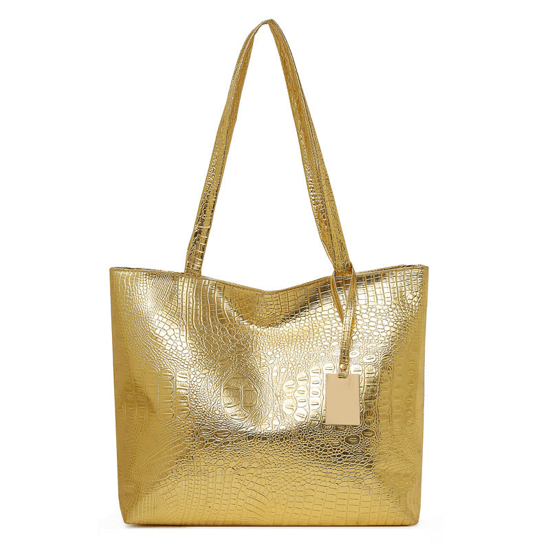 Retro Crocodile Pattern PU Tote Bag