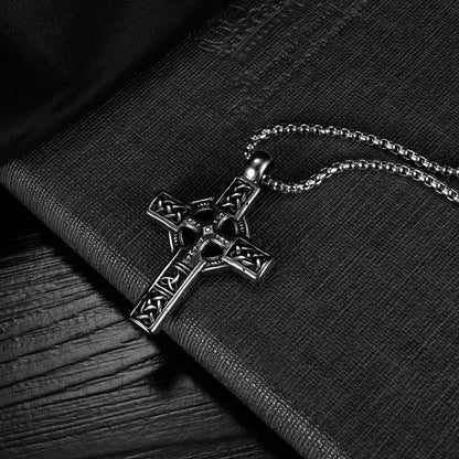 Retro Cross Hollow Necklace