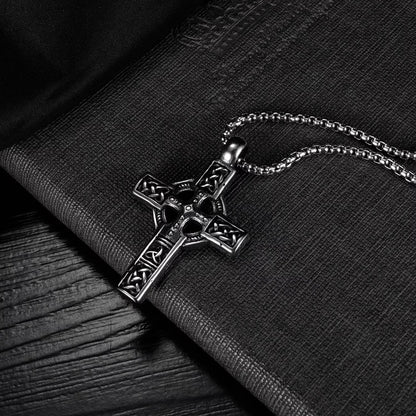 Retro Cross Hollow Necklace