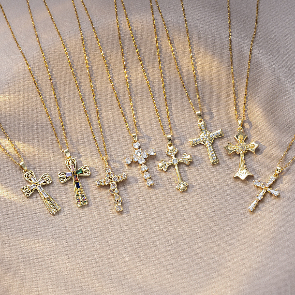 Retro Cross Pendant Titanium Steel Necklace