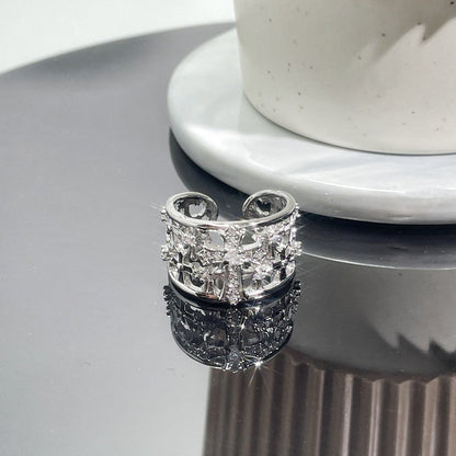 Retro Cross Punk Open Adjustable Ring