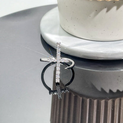 Retro Cross Punk Open Adjustable Ring