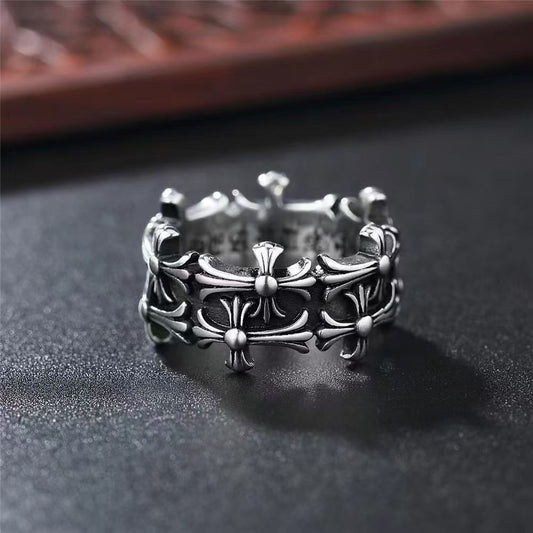 Retro Cross Ring