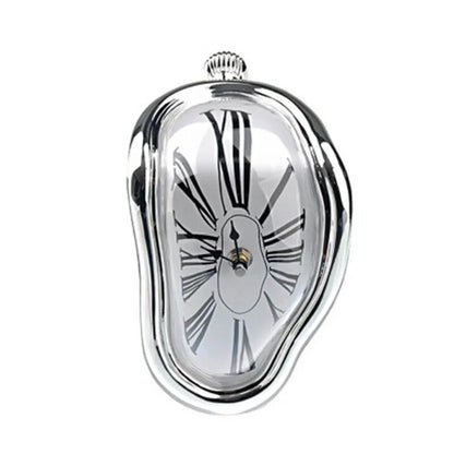 Retro Dali melted and twisted hanging clock