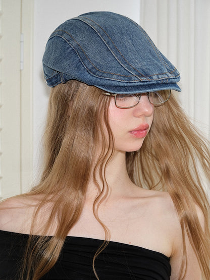 Retro Denim Baseball Cap
