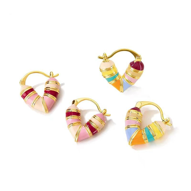 Retro design sense earrings
