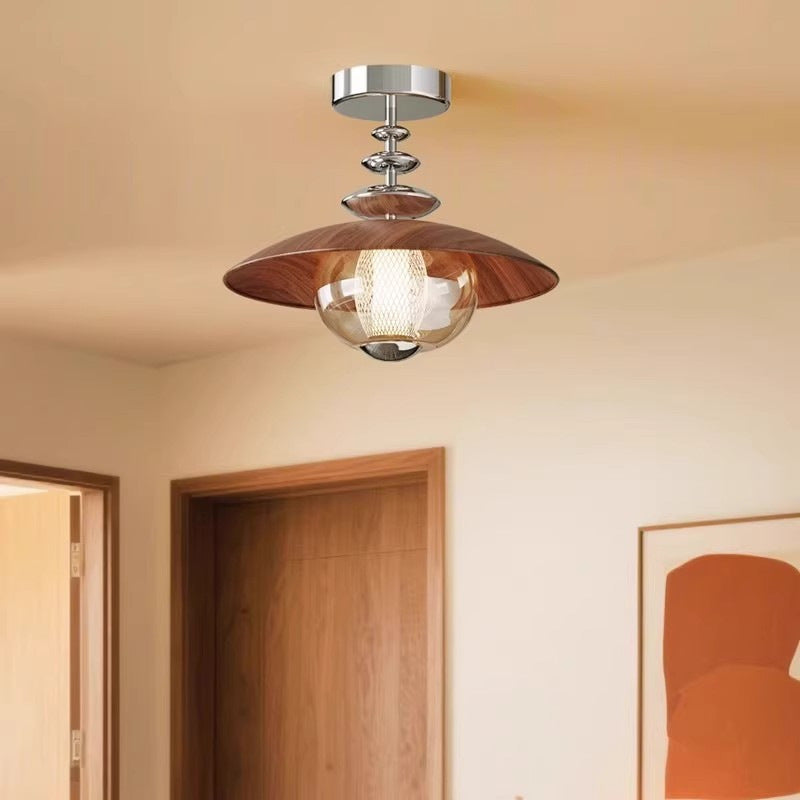 Retro Designer Ceiling Light with Glass Shade
