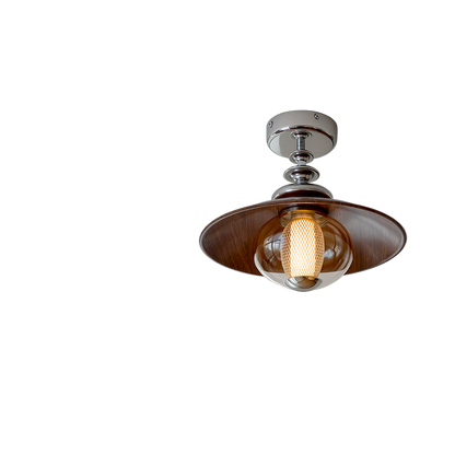 Retro Designer Ceiling Light with Glass Shade