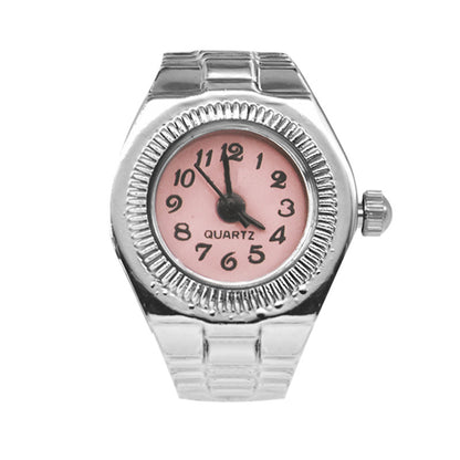 Retro Diamond Quartz Finger Watch