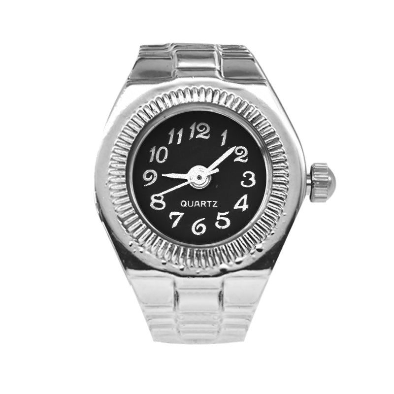 Retro Diamond Quartz Finger Watch