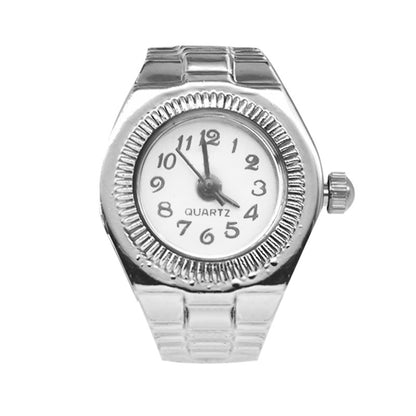 Retro Diamond Quartz Finger Watch
