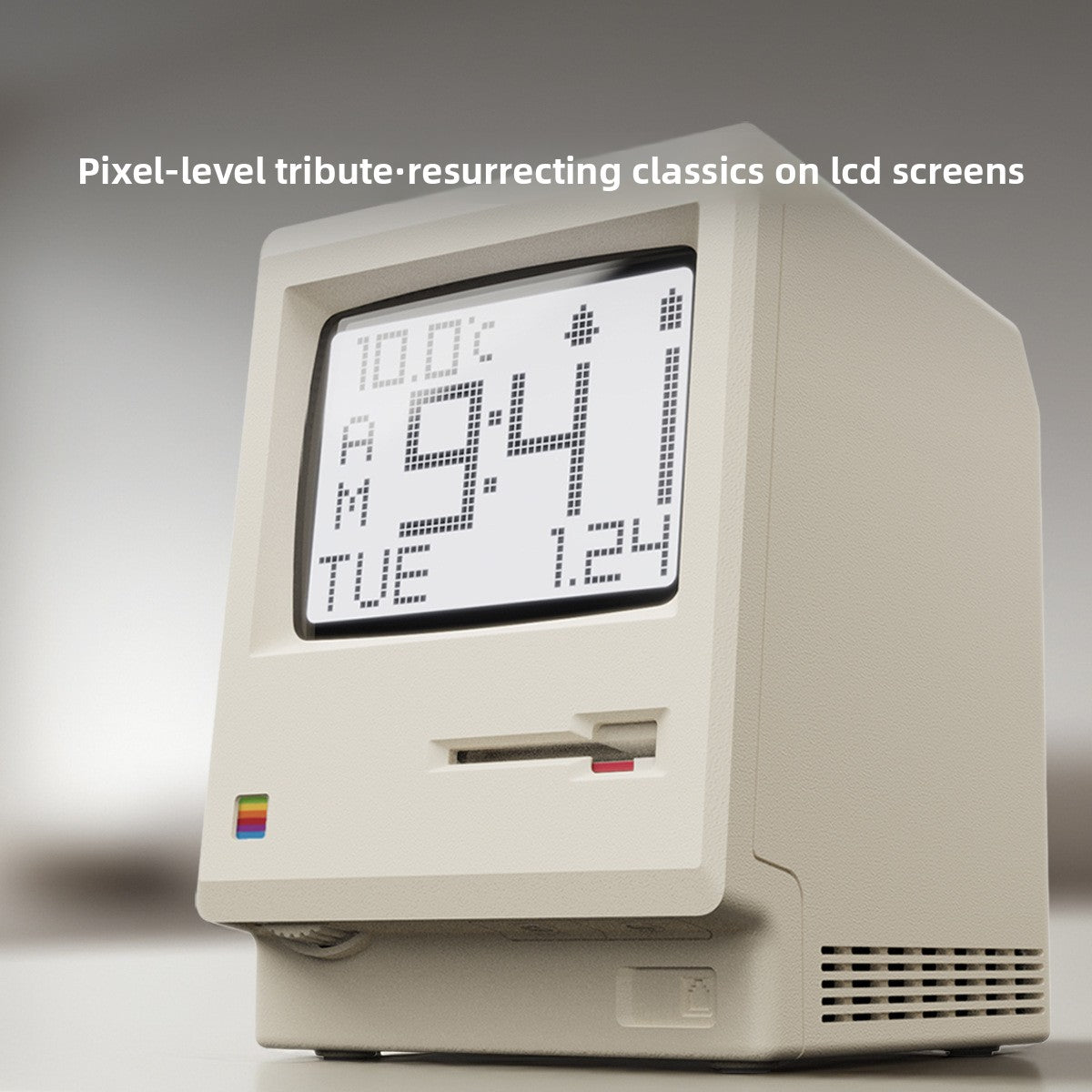 Retro Digital Alarm Clock with Temperature Display