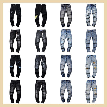 Retro distressed pants