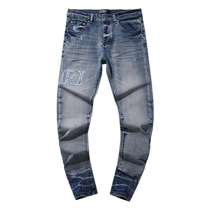 Retro distressed pants
