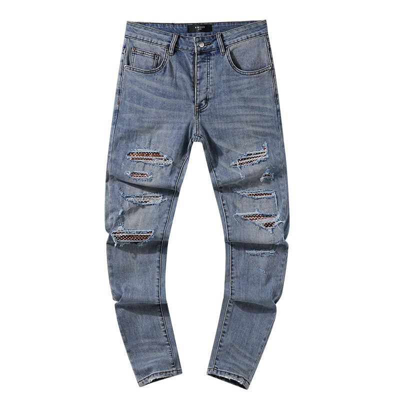 Retro distressed pants