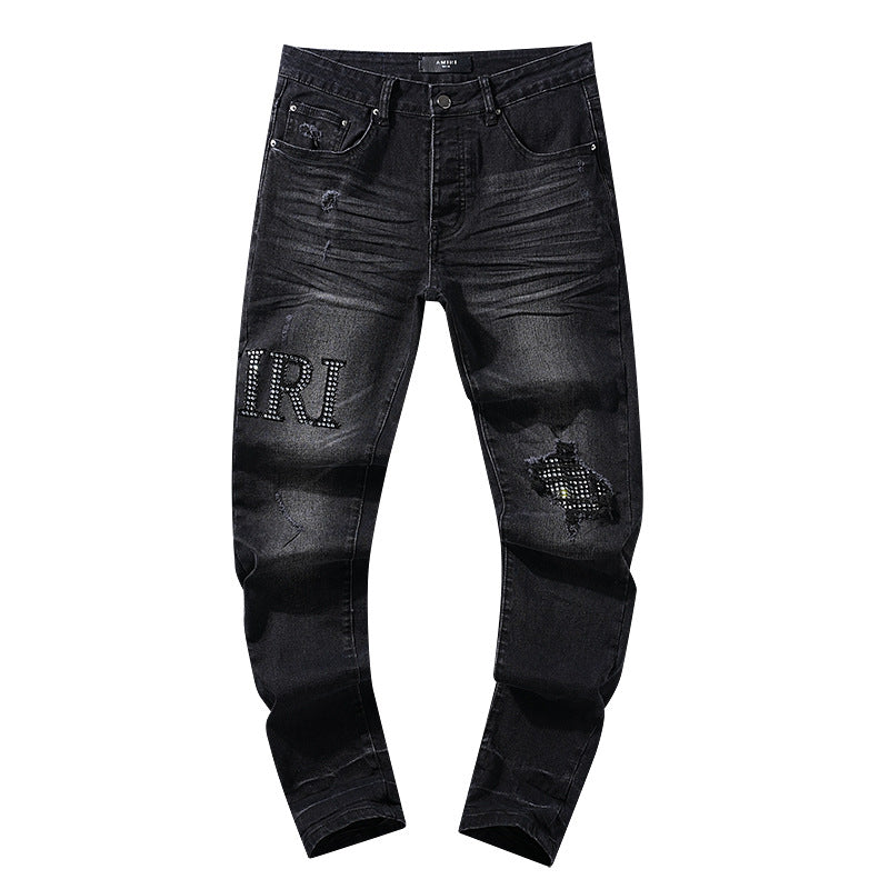 Retro distressed pants