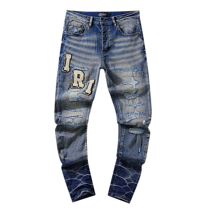 Retro distressed pants